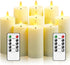 LED Waterproof Outdoor Flameless Candles With Remote and Timer - 9 Per Pack