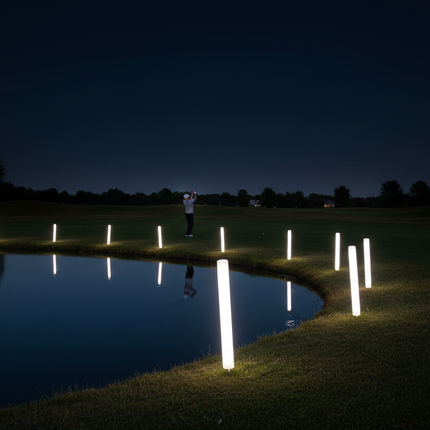 LED XL White Foam Yardage Marker for Night Golf