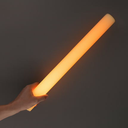 LED Light Up Flashing 16 Inch Orange Foam Stick Baton