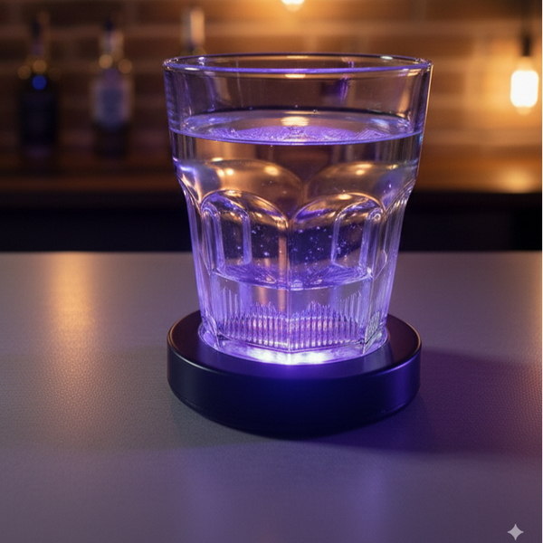 Blue LED Light Up Coasters
