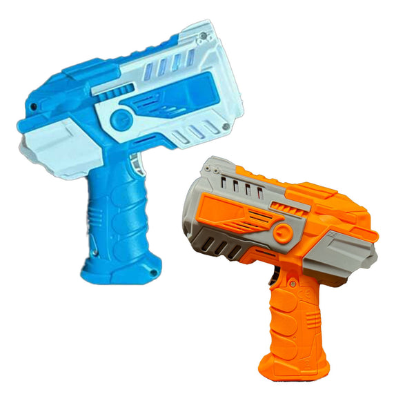 Light Up Bubble Blaster Toy Gun - Assorted Blue White or Orange White