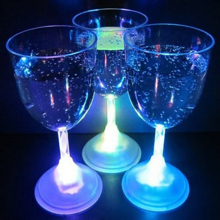 LED Light Up Flashing 11 Oz Wine Glasses