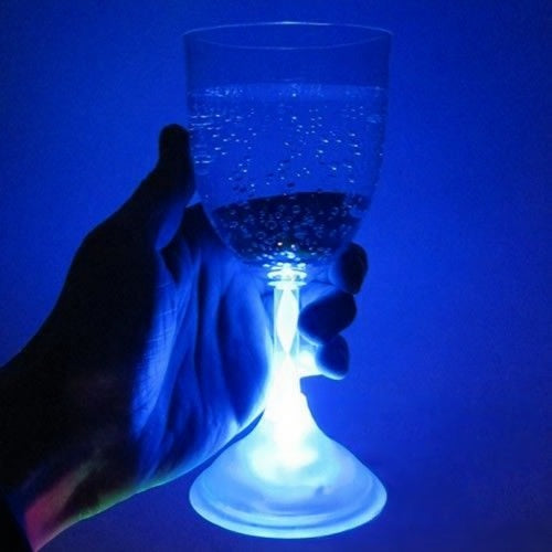 LED Light Up Flashing 11 Oz Wine Glasses