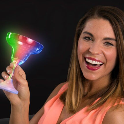 LED Multi-Color Light Up 10 Oz Martini Glass