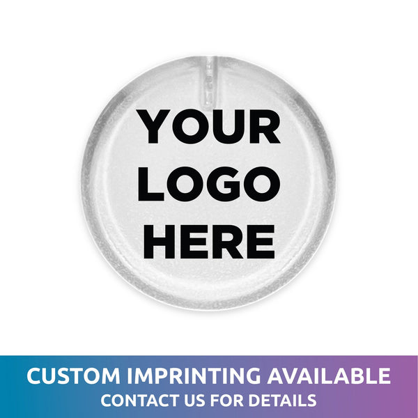 Light Up Round Badge Pin White