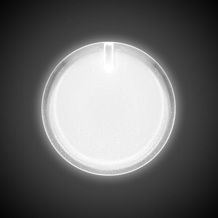Light Up Round Badge Pin White