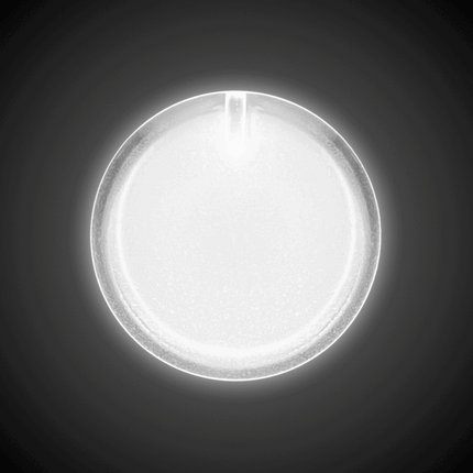 Light Up Round Badge Pin White