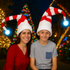 LED Light Up Santa Claus Christmas Whimsical Striped Hats