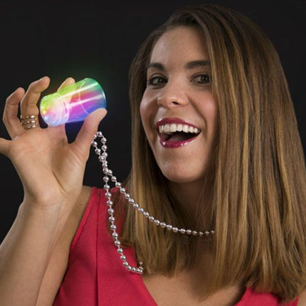 LED Multi-Color Light Up 1.5 Oz Shot Glass Necklace