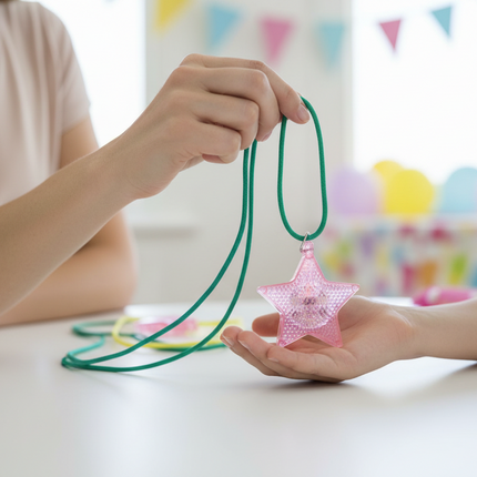 Light-Up Star Necklaces - 12 Pc