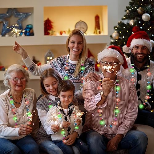 Light Up Strawberry Christmas Necklaces - 2 Per Pack