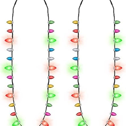 Light Up Strawberry Christmas Necklaces - 2 Per Pack