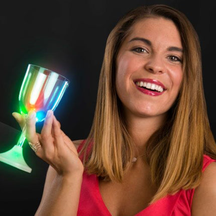 LED Multi-Color Light Up 8 Oz Wine Glass