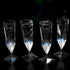 Liquid Activated White LED Light Up Champagne Glasses - 4 Per Pack