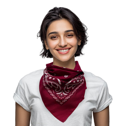 Maroon Cotton Bandanas
