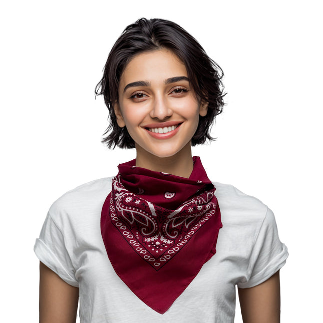 Maroon Cotton Bandanas
