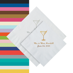 Martini Glass Personalized Luncheon Napkins