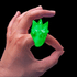 LED Light Up Flashing Green Spike Rings