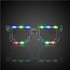 LED Light Up Pixel Brick Transparent Multicolored Sunglasses