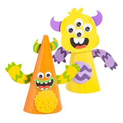 Monster Paper Cone Craft Kit - Makes 12