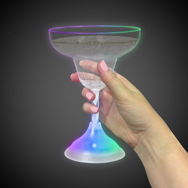 LED Light Up Multi-Color 10 Oz Margarita Glass