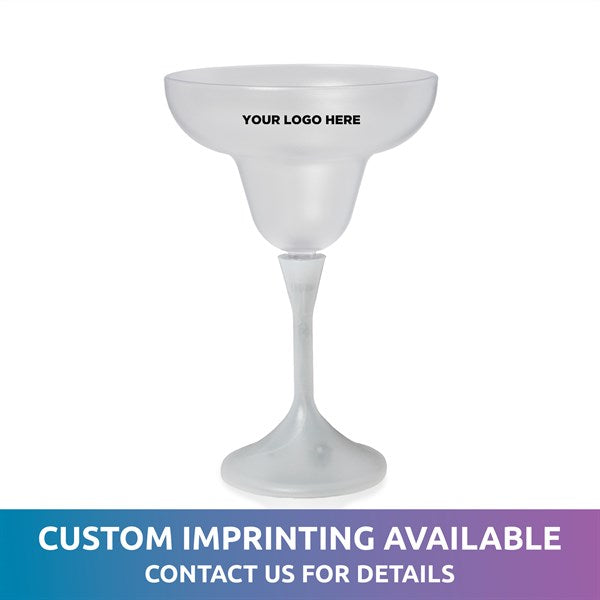 LED 10 oz Margarita Glass White Stem
