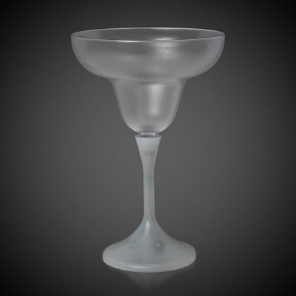 LED 10 oz Margarita Glass White Stem