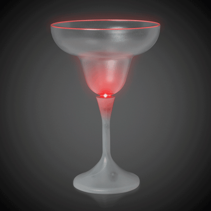 LED 10 oz Margarita Glass White Stem