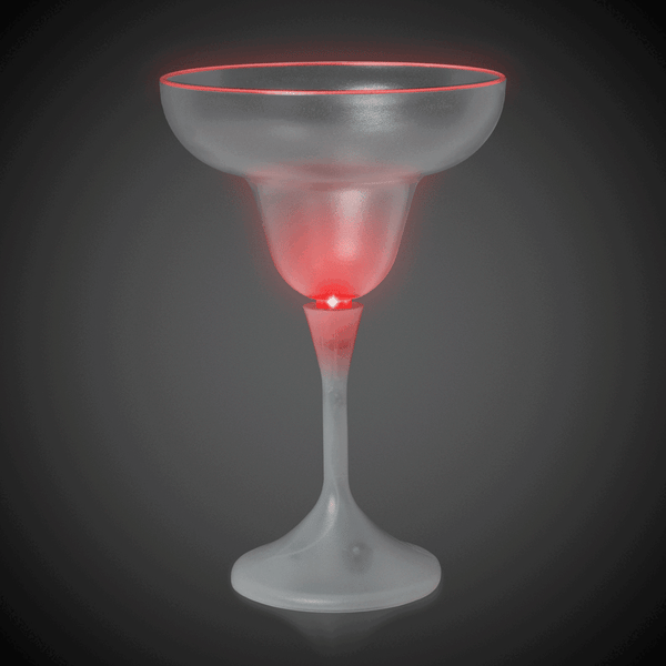 LED 10 oz Margarita Glass White Stem