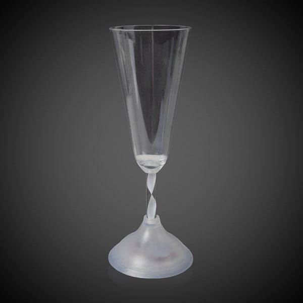 Multi‑Color LED 7.5 oz Champagne Glass With Clear Stem
