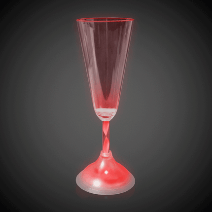 Multi‑Color LED 7.5 oz Champagne Glass With Clear Stem