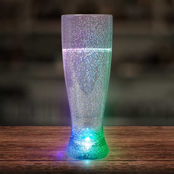 LED Light Up Bubble 24 Oz Pilsner Glass