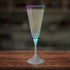 Multi-Color LED 7 oz Champagne Glass With White Stem