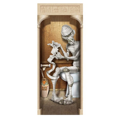 Mummy Bathroom Door Cover - 6'H x 36"W