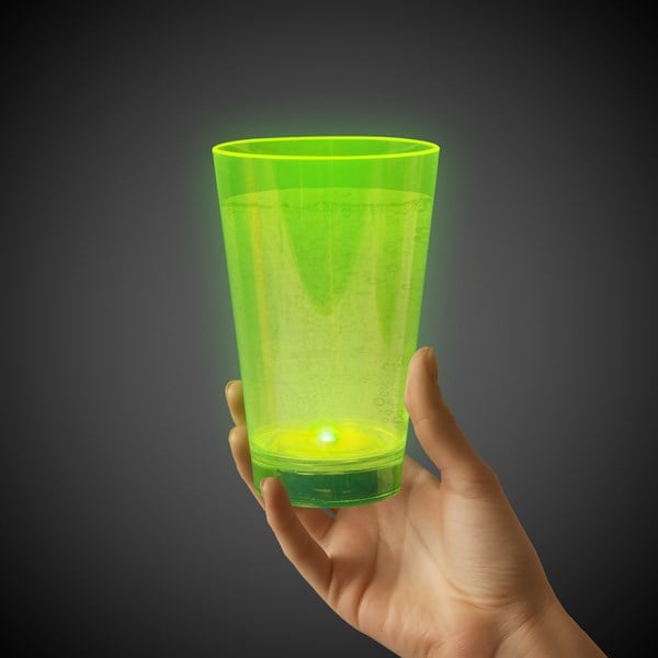 Neon Green LED Light Up 12 oz Cup