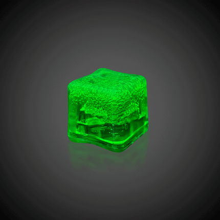 LED Neon Green Ice Cubes - 12 Per Pack