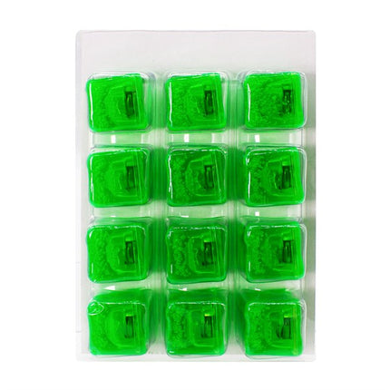 LED Neon Green Ice Cubes - 12 Per Pack