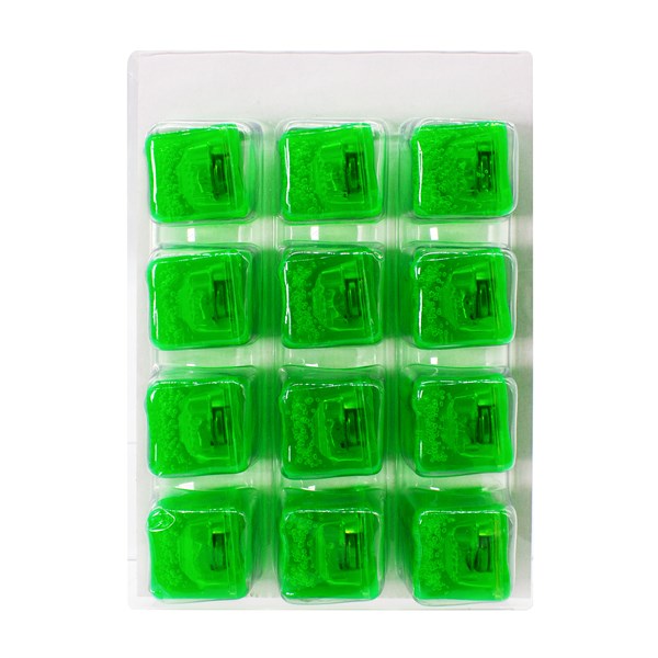 LED Neon Green Ice Cubes - 12 Per Pack