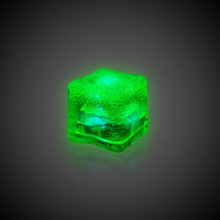 LED Neon Green Ice Cubes - 12 Per Pack