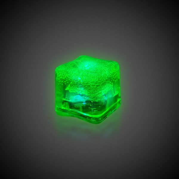 LED Neon Green Ice Cubes - 12 Per Pack