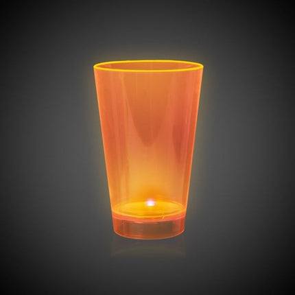 Neon Orange LED Light Up 12 oz Cup