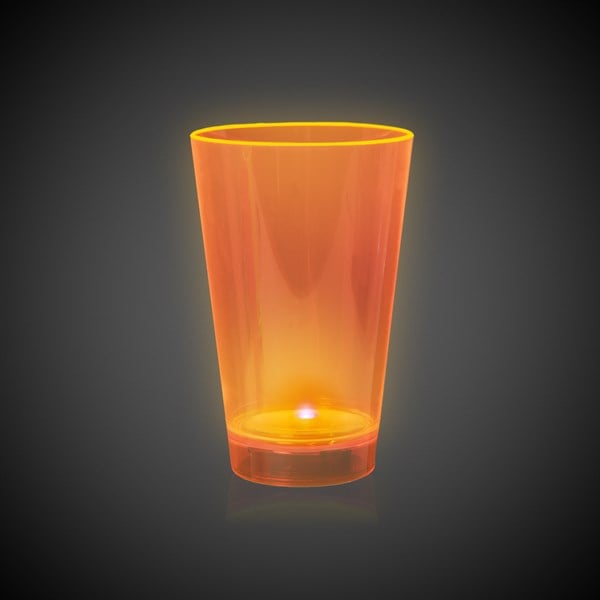 Neon Orange LED Light Up 12 oz Cup