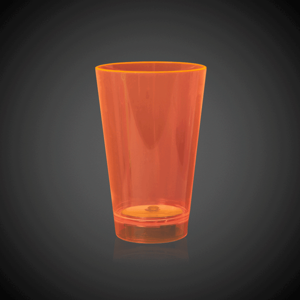 Neon Orange LED Light Up 12 oz Cup