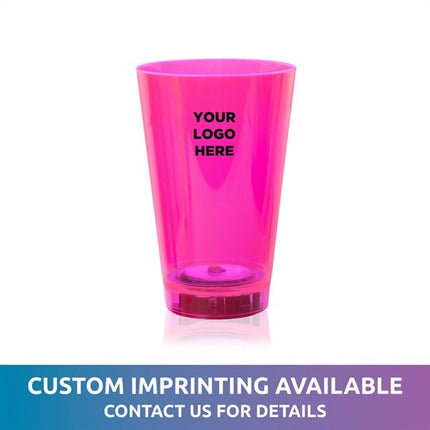 Neon Pink LED Light Up 12 oz Cup