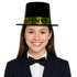 New Year Black & Gold Top Hats - 12 Per Pack