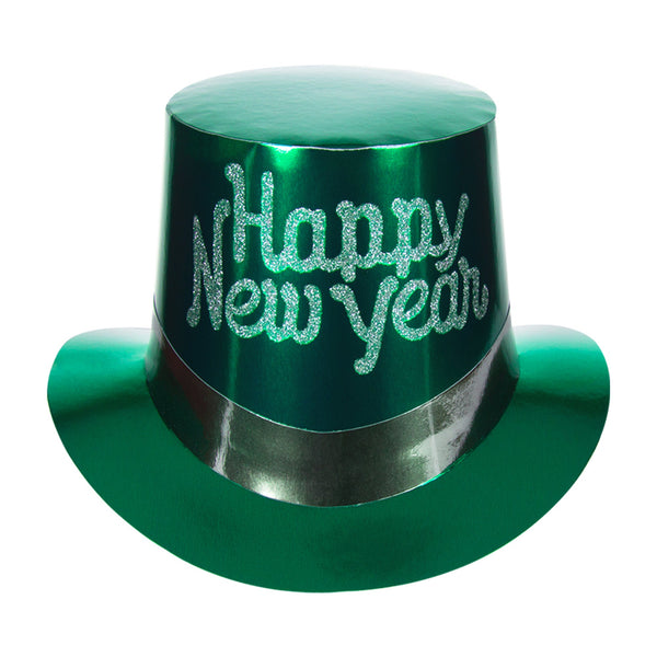 New Year's Metallic Top Hats - Assorted 36 Per Pack