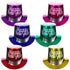 New Year's Metallic Top Hats - Assorted 36 Per Pack