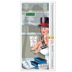 New Year's Restroom Door Cover - 30" x 60"