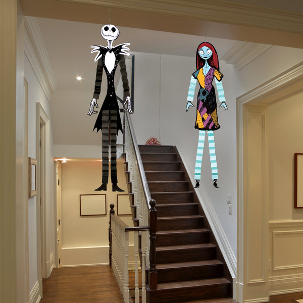 Nightmare Before Christmas Jack & Sally Hanging Decorations - 2 Per Pack