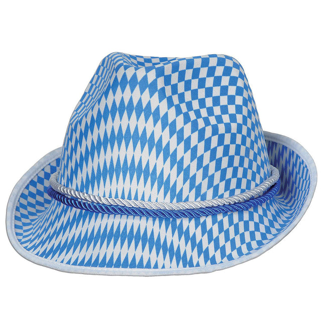 Oktoberfest White & Blue Alpine Hats - 12 Per Pack